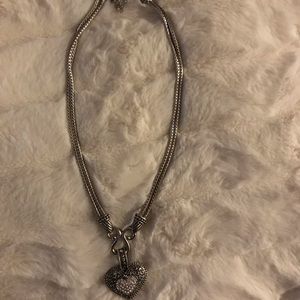 Heart rhinestone necklace